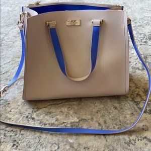 Cream/Royal Blue Kate Spade Bag
